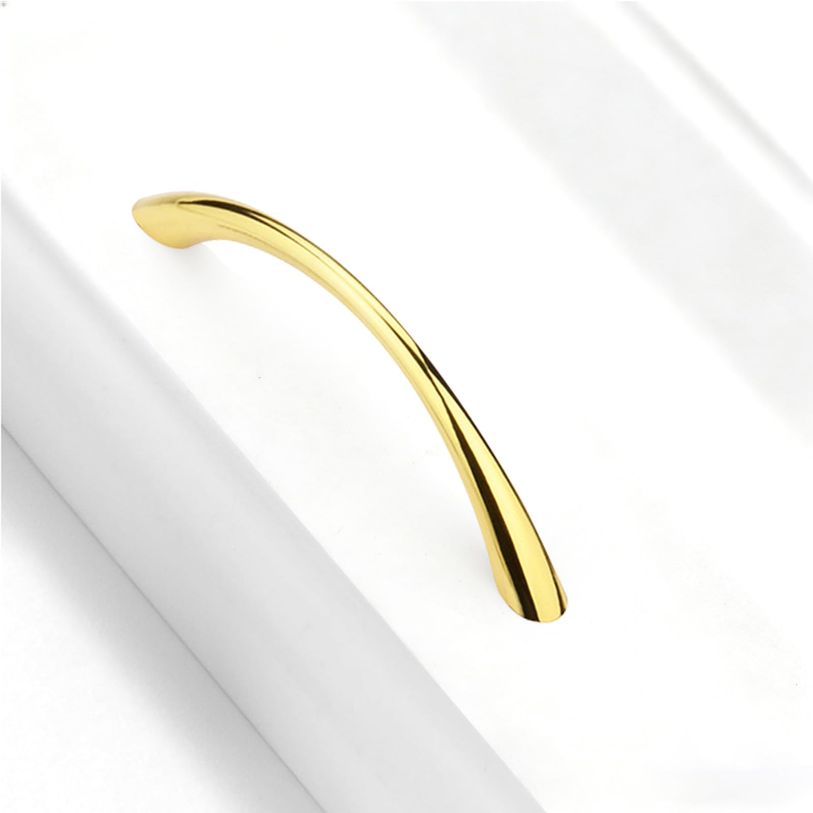 Aovanta 10PCS Kitchen Cabinet Handles, 96mm Cabinet Pulls, Cupboard Cabinet Door Handles, Stainless Steel Brushed Nickel Drawer Pulls for Bathroom, Bedroom, Living Room (Gold)