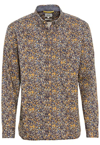 Preisvergleich Produktbild camel active Herren Langarm Hemd mit Allover Print Blau Menswear-M