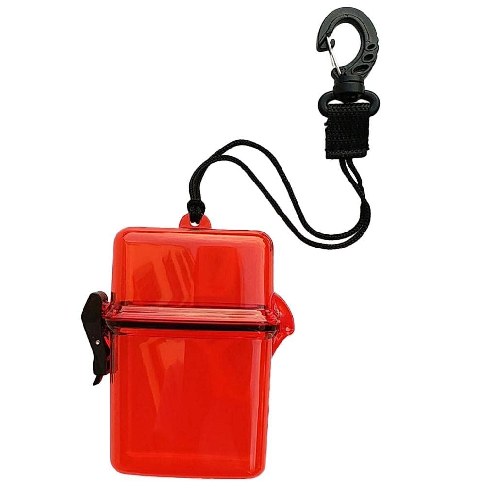 TISHITA Waterproof Container mit Neck Strap Schwimmkapsel Langlebige Box Portabler Verschluss für Schnorchler Strandurlauber Wassersport