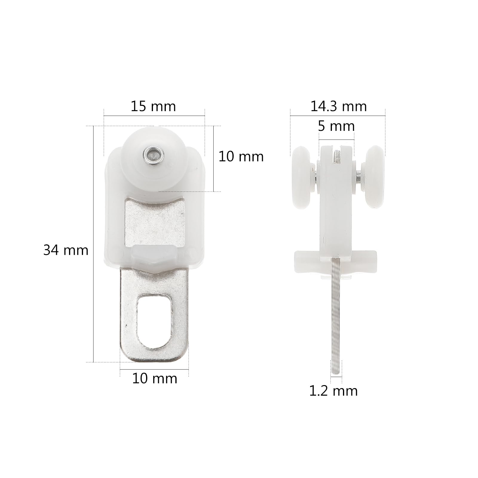 Angoily Ganci per Tende 50Pcs Pista della di Finestra A Tende Pista Carrier Scivolo Ruote Panneggio Binario di Scorrimento Aliante Ganci Hardware per La Casa