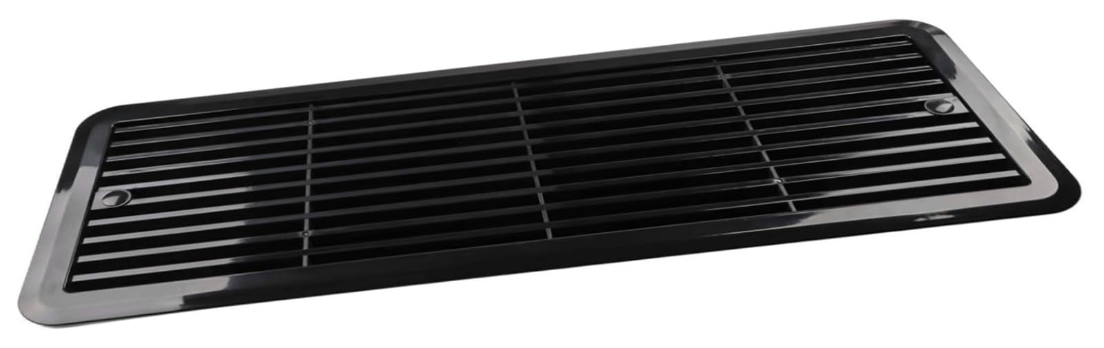 Copertura in ABS resistente alle intemperie per sfiato frigorifero 483 mm x 186 mm Griglia di montaggio per roulotte camper (Black)