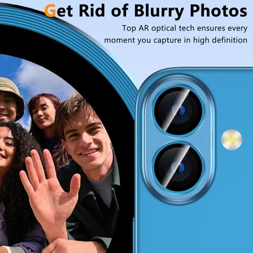 Image of Lensarmor Ultramarine iPhone 16 /16 Plus Camera Lens Protector - 9H Tempered Glass, Scratch Resistant, Flash Friendly, Premium Protection