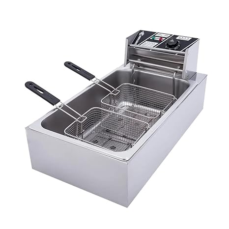 newBasics Electric Deep Fryer for Commerical Restaurants/Small Shops/Business idea - Fries Spiral and more (12 Liter Single Bowl Fryer)