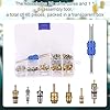 40pcs AC Valve Core Kit, Car Air Conditioner Valve Core Accessories A/C R12 R134a Refrigeration Valve Core with Double-Head Disassembly and Installation Remover Tool Tire Tyre Valve Set for Most Cars #3