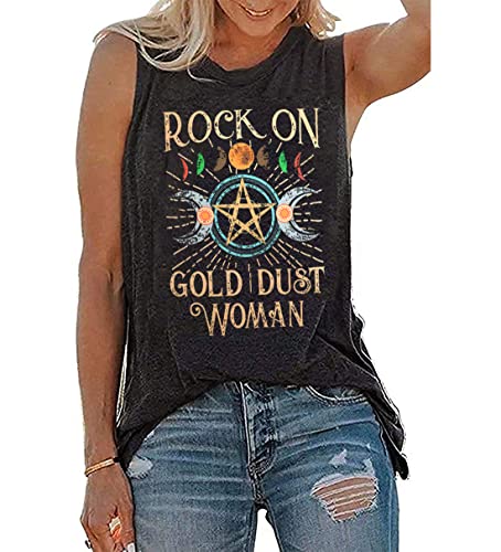 Vintage Rock Music Tank Top Women Retro Graphic Concert Tees Tops Funny Letter Print Sleeveless Band Shirt (Xl, Gray) #TOP1