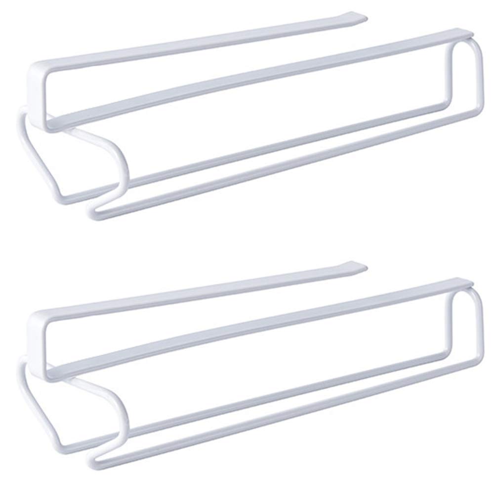 ASFINS Soporte para Copa de Vino, 2 Piezas Colgador Copas Cuelga Copas Invertido Estante para Copa de Vino Debajo del Gabinete, para Colgar Copas en la Cocina, Bar o Restaurante, 31cm x 8.6cm(Blanco)