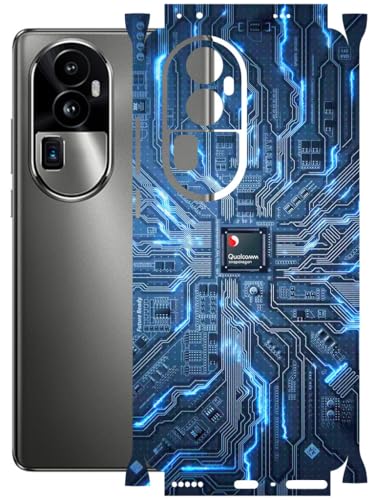 Image of AtOdds - Full Body Back Screen Guard Protector Film - Lamination Wrap Skin Sticker Compatible with Oppo Reno 10 PRO Plus | Scratchproof Matte Finish (Circuit)