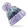 Beechfield Unisex Unisex Adults Corkscrew Knitted Pom Pom Beanie Hat Beanie, Multicolour (Retro Blue 000), One Size (Manufacturer Size:One Size) #5