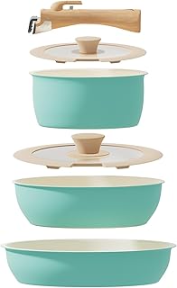 Sponsored You’re seeing this ad based on the product’s relevance to your search query.Learn more about this advertisement ShanSon 6 Piece Kitchen Cookware Set Non-Stick with Removable Handle Stackable Pots and Pans Non-Stick Induction Gas RV Camping Space Saving