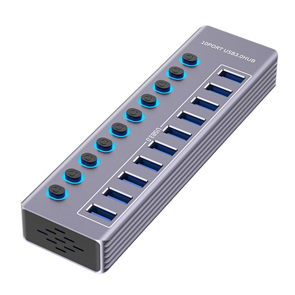 WISTAR 10 Port USB 3.0 USB Hub with Power Supply Individual Adapter-image-45