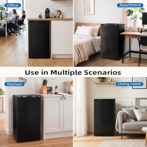 Image of Antarctic Star 3.2 Cu.Ft. Compact Refrigerator,Single Door Mini Fridge with Adjustable Thermostat,Low noise for Apartment,Dorm,Office,BLACK