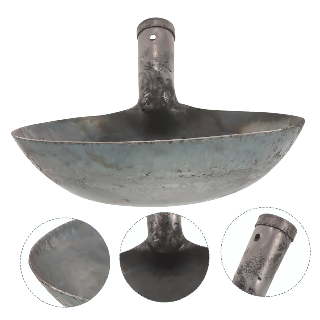 TOYANDONA Pala de Metal para Estiércol Reutilizable 24cm para Jardinería y Limpieza de Lodos en Pozos de Aguas Residuales Herramienta de Hierro Resistente