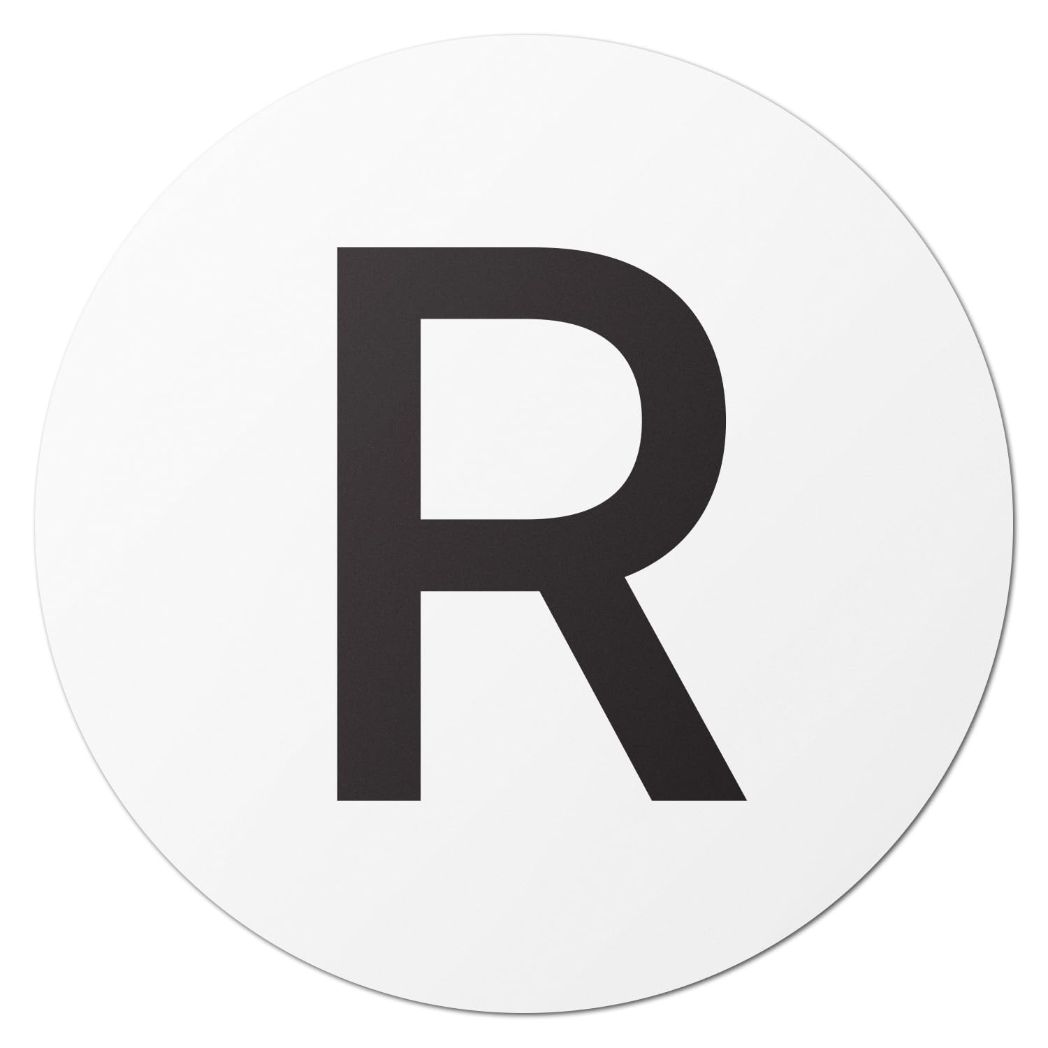 Amazon.com : Clear & Bold Capital R Letters (1.5 inch, Round - 600 