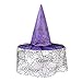 Zldhxyf Chapeau de plage d'été pour adultes, non Halloween, chapeau pointu tissé, chapeau décoratif, accessoires, casquettes de baseball, casquette pompiers, violet, taille unique