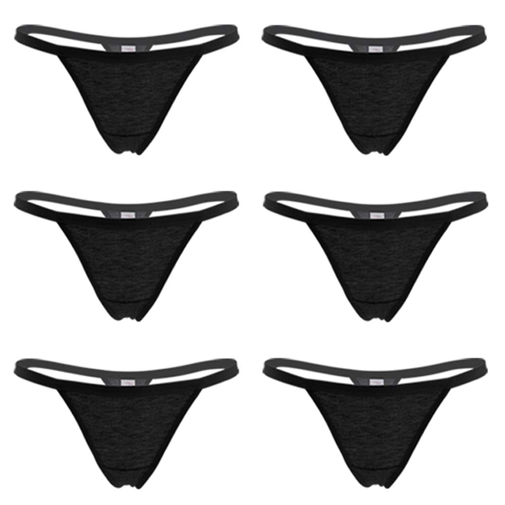 Women’s Panties Cotton Thongs Pack of 6pcs G-String