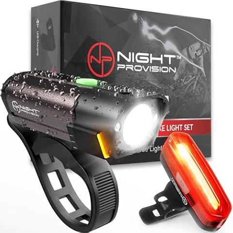BX-300 Rechargeable Bike Light Set - Powerful Front and Back Lights, Bicycle Accessories for Night Riding, Cycling Safety Best Headlight with USB Tail Rear For Adults Kids Men Women Road Mountain Cover