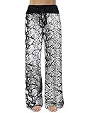 iChunhua Soft Bottoms for Women Serpentine Printed Wide Leg Lounge Pants for Post Surgery (Serpentine,M)