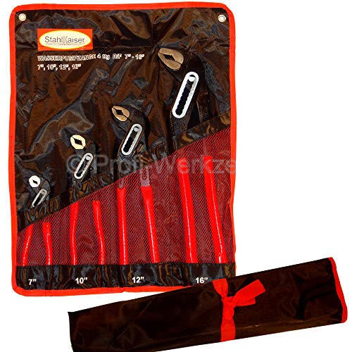 4-tlg. Wasserpumpenzangen Set von 400 mm 300mm 250mm 175 mm Rohrzangen Set Zange