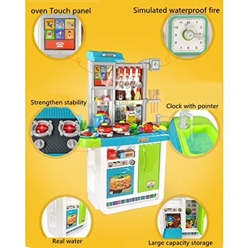 Küchenspielzeug Küche Spielset Kinder Spielküche mit realistischen Lichtern Sounds Simulation von Spray Wiedergabe Sink… – Bild 3
