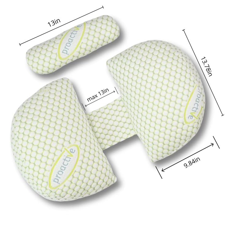 Image of Luxury Maternity Pillow - Adjustable, Detachable Wedge-30% More Cotton for Extra Comfort- Pregnancy Pillow for Hip, Back & Leg Support-Pregnancy Body Pillow