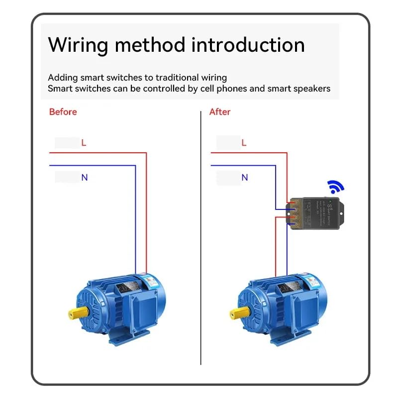 Miniatura 6 de Ewelink - Interruptor inteligente WiFi de alta potencia de 30 A, 110 V120 V240 V, control remoto por aplicación con temporizador, modo inalámbrico
