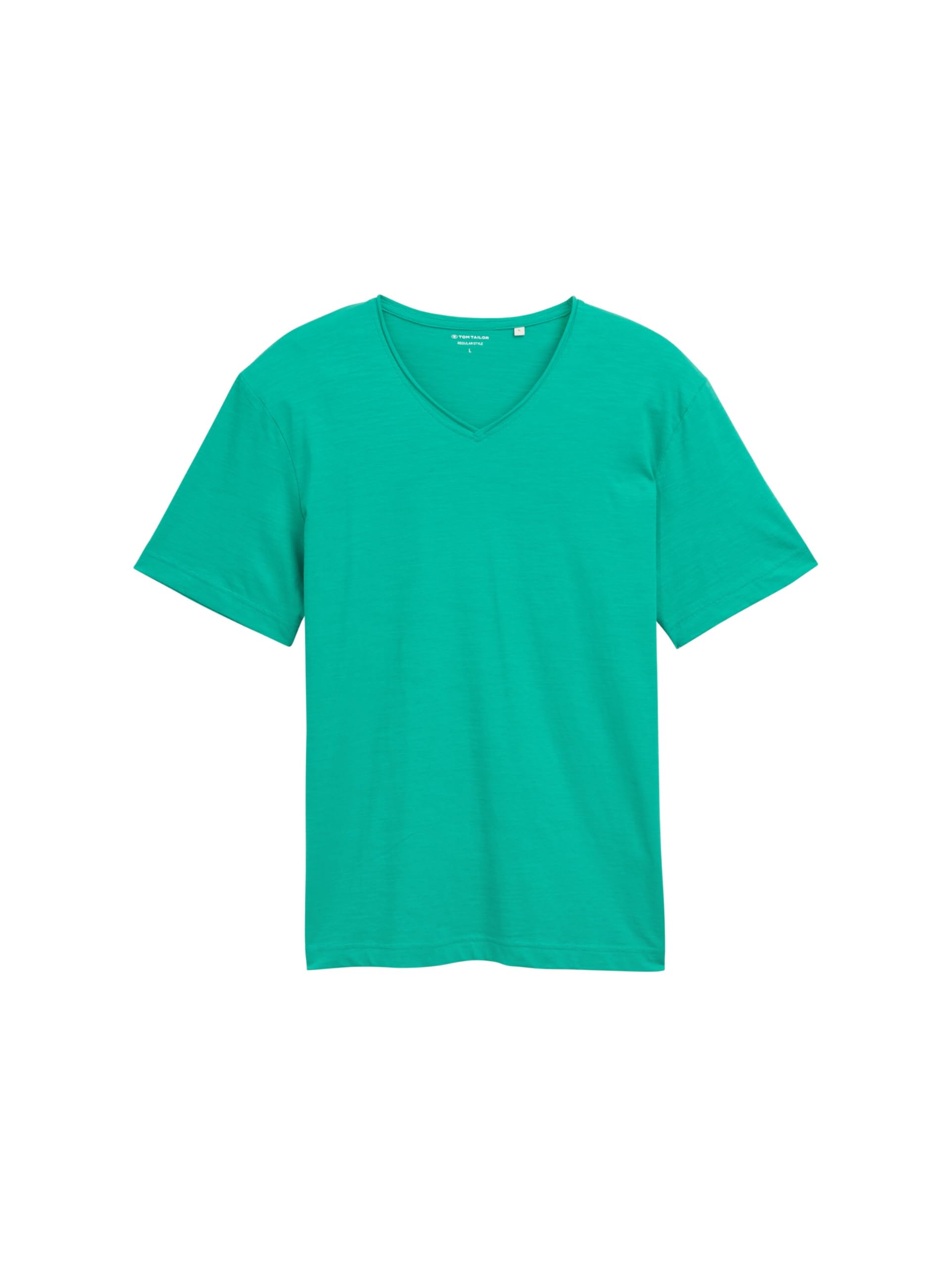 TOM TAILOR Herren Basic T-Shirt mit V-Ausschnitt