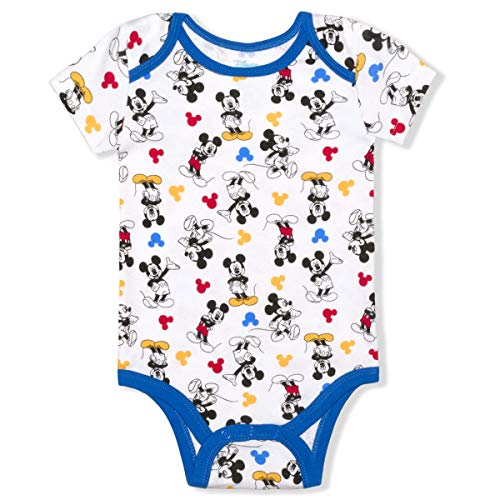 Disney-Mickey-Mouse-Boys-5-Pack-Bodysuits-for-Newborn-and-Infant--BlueRedWhiteGrey