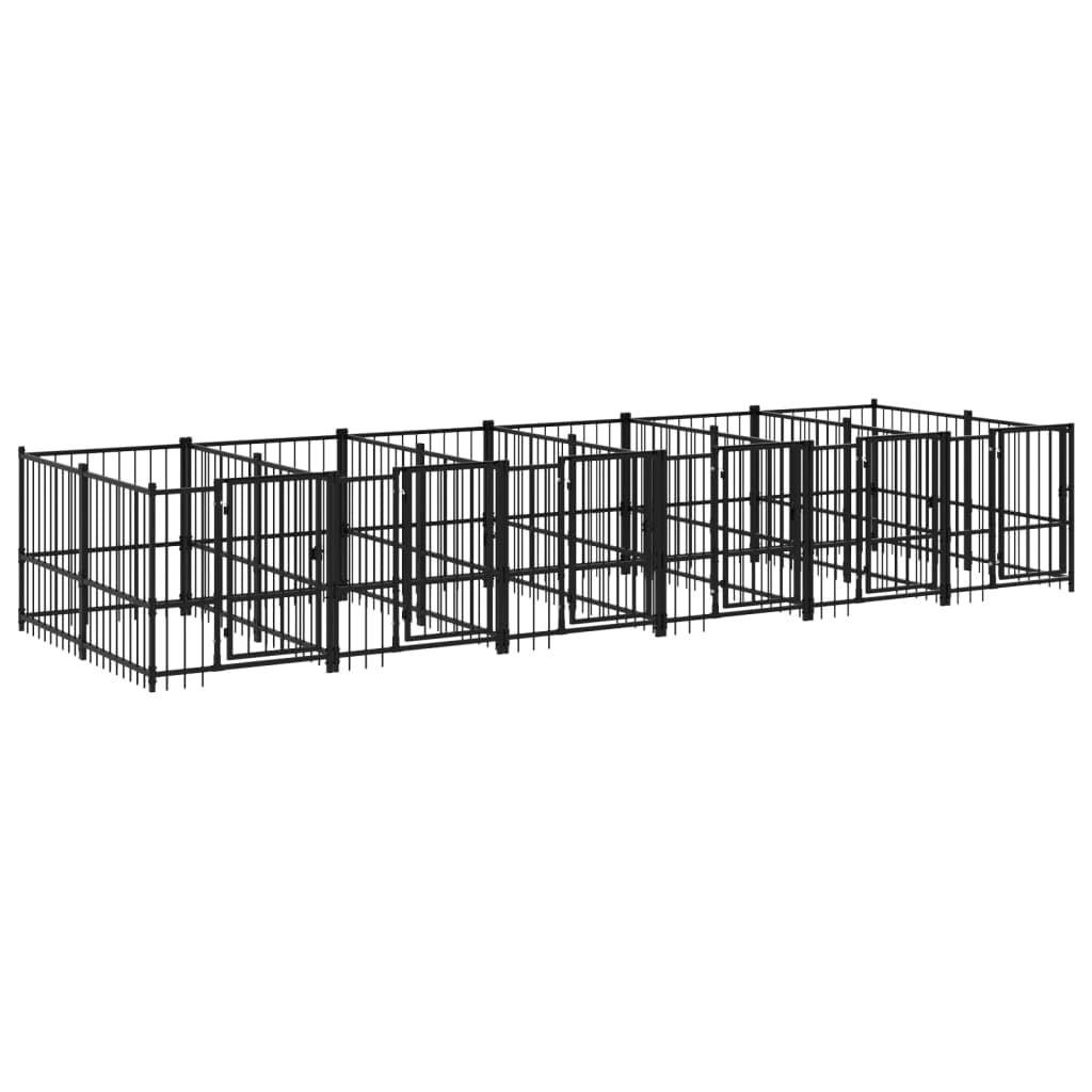 Forniture per cani Cuccia per cani da esterno in acciaio 11,26 m Animali e forniture per animali domestici