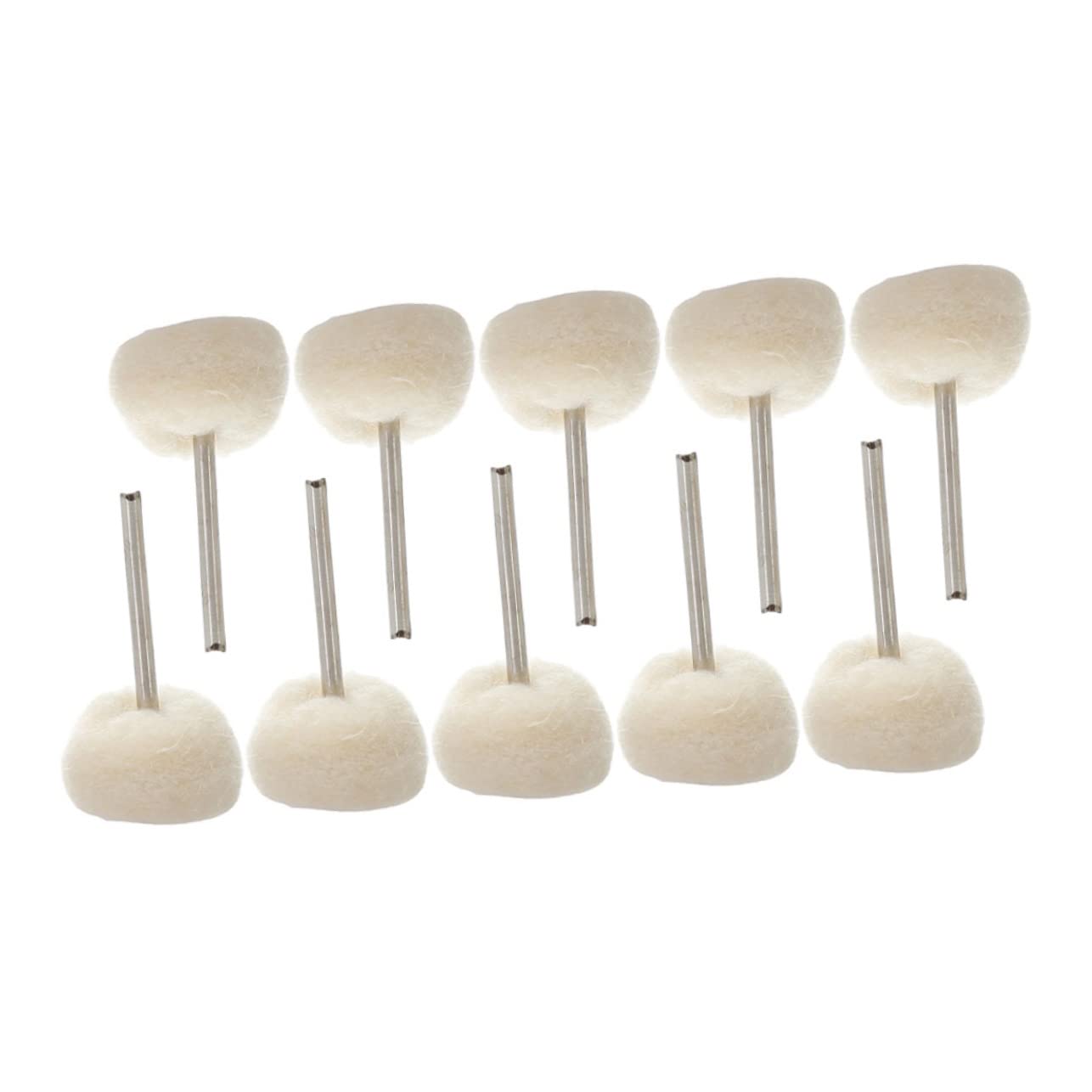 MUCKLILY 3sets Polishing Wheels for Watch Jewelry Buffing Pad Kit Wool Wheel 10pcs*3
