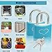 Fuaxat 2 Pack Blue Padlocks with 3 Keys, 1-9/16