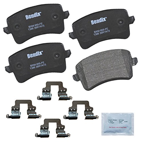 Image of Bendix Priority1 CFM1386 Semi-Metallic Rear Brake Pads for Select Models Audi A4, A4 allroad, Quattro, A5, A5 Q5, S4, S5, SQ5