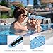 HeySplash Swimming Headband, Swimming Earplugs Ear Band Swimmer Ear Protection Kids Ear Plugs, Neoprene Ear Guard and Hair Guard for Kids Toddlers, Hold Earplugs in, S, Full Light Blue Dolphin