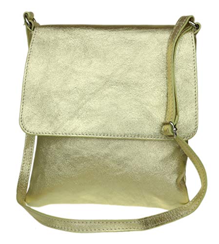 Girly HandBags Womens Italian Soft Leather Cross Body Messenger Bag Vera Plelle Shoulder Bag Flap Zipper