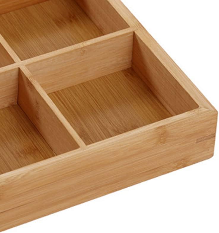 Divided Wooden Tray, Veggie Tray Serving Tray Divided Platter Wooden Food Server Multi Compartments Serving Tray for Hot Pot Restaurants Sushi Plate (4 Compartments)
