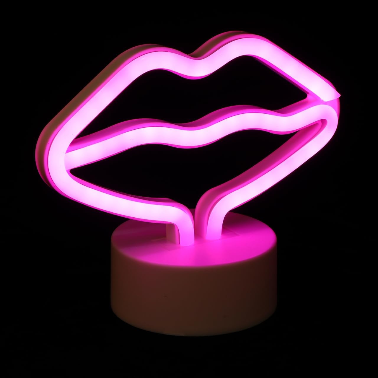 Red Lips Neon Light Led Table Lamp Acrylic Home Decor Party Celebration Bedroom Night Light