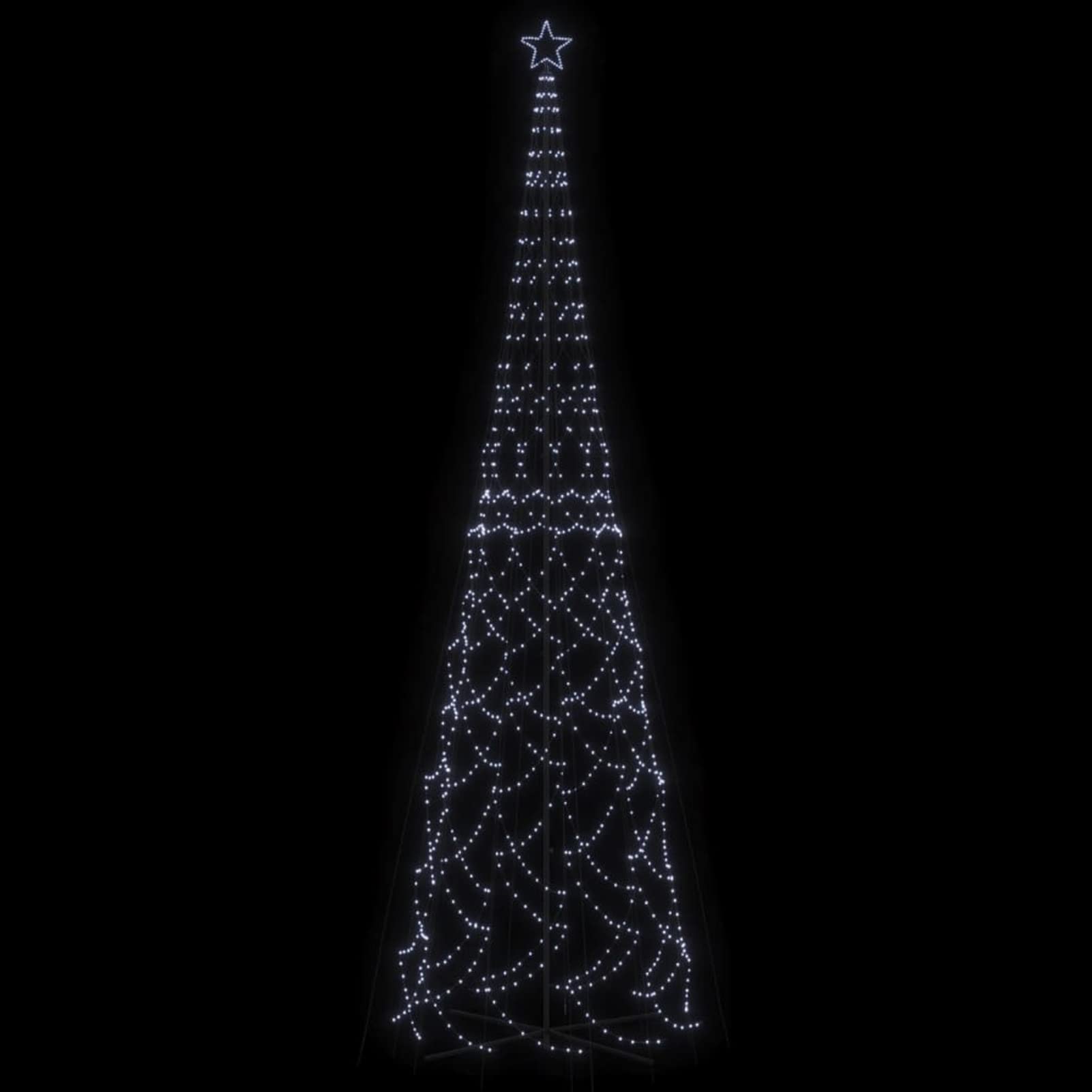 Tidyard LED Weihnachtsbaum, Weihnachtsbaum LED Lichterkette, Christbaumbeleuchtung, LED Weihnachten Lichterkette Außen, Weihnachtsbeleuchtung Lichternetz, Kegelform Kaltweiß 3000 LEDs 230x800 cm