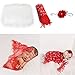 FAMKIT Lot de 3 accessoires photo pour bébé Couverture moelleuse + enveloppement + bandeau, tapis de photographie pour nouveau-né