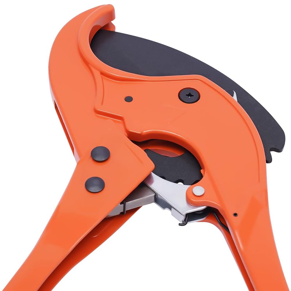 Cortatubos PEX PVC PPR Cortatubos Pesado Carraca Cortatubos 20-75mm Rango De Corte con Cuchillas Reemplazables para Bricolaje Doméstico, Mantenimiento, Fontanero Red,1