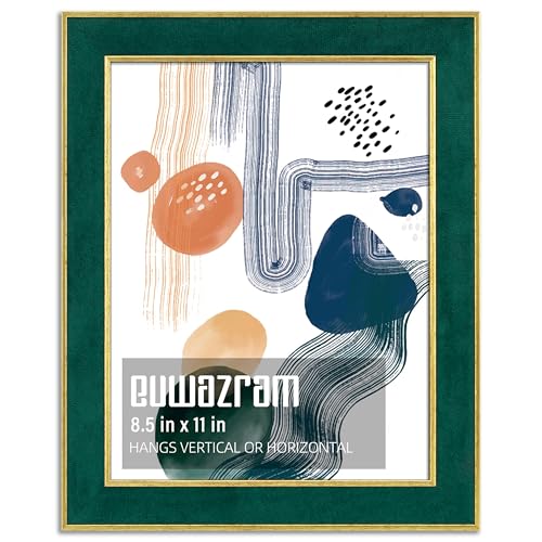 euwazram Suede 8.5x11 Frame - Single Frame, Christmas Elegant Green