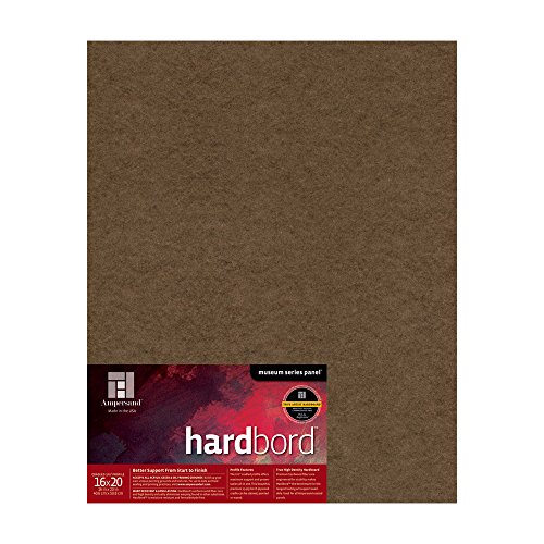 Image of Ampersand Art Supply Hardboard Wood Painting Panel: Museum Series Hardbord, 16 inch x 20 inch, 1-1 /2 Inch Cradled Profile