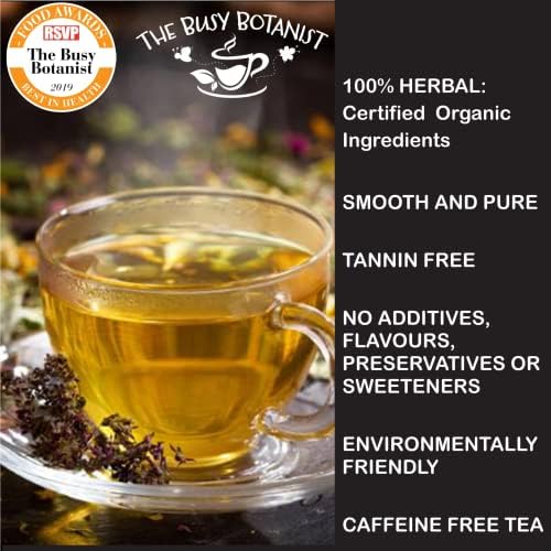 Water Retention Herbal Detox Tea with Nettle, Dandelion and Burdock Root - Helps Reduce Bloating and Swollen Joints - Caffeine Free, Decaffeinated - 2 x 15 Individual Tea Bags by The Busy Botanist