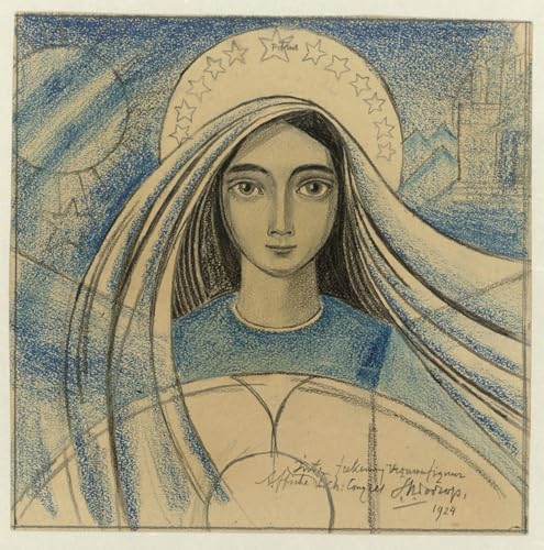Tableau Jan Toorop tête de femme en toile d'art pour salon chic