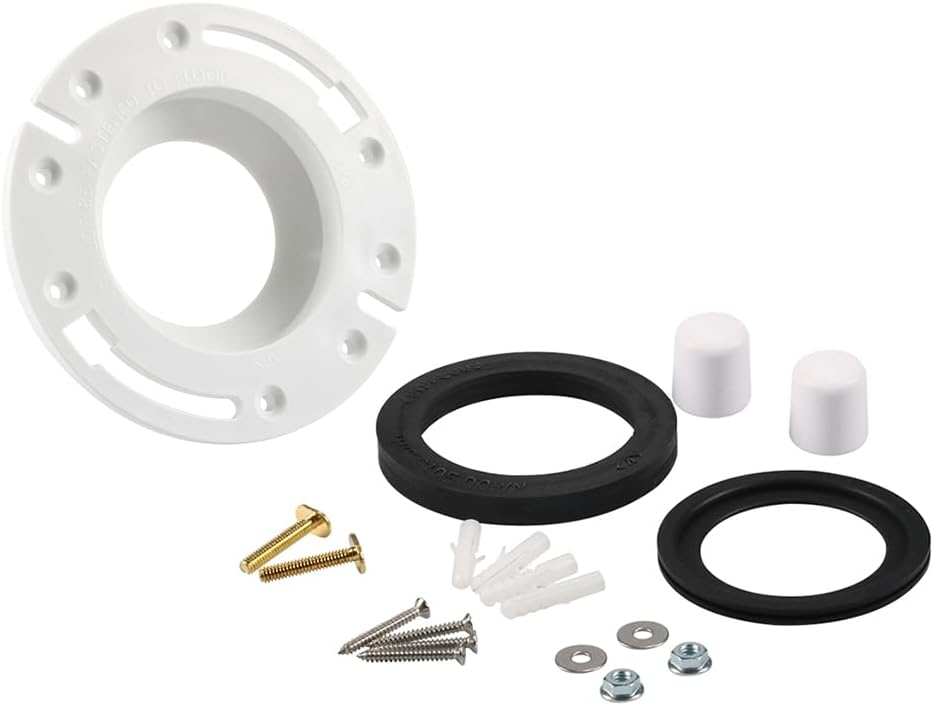 Cnkaka036 1 Set 385311658 RV Toilet Seal and Socket RV Toilet Flange Kit ABS+Rubber 385345892 For RV 300/310/320 series toilets