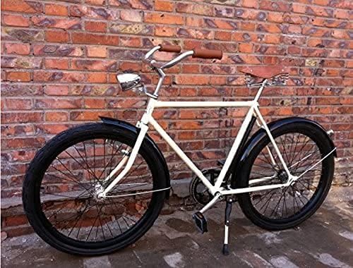 Miniatura 6 de BlueSunshine - Lámpara de luz delantera para bicicleta, estilo vintage, retro, 3 luces LED con soporte