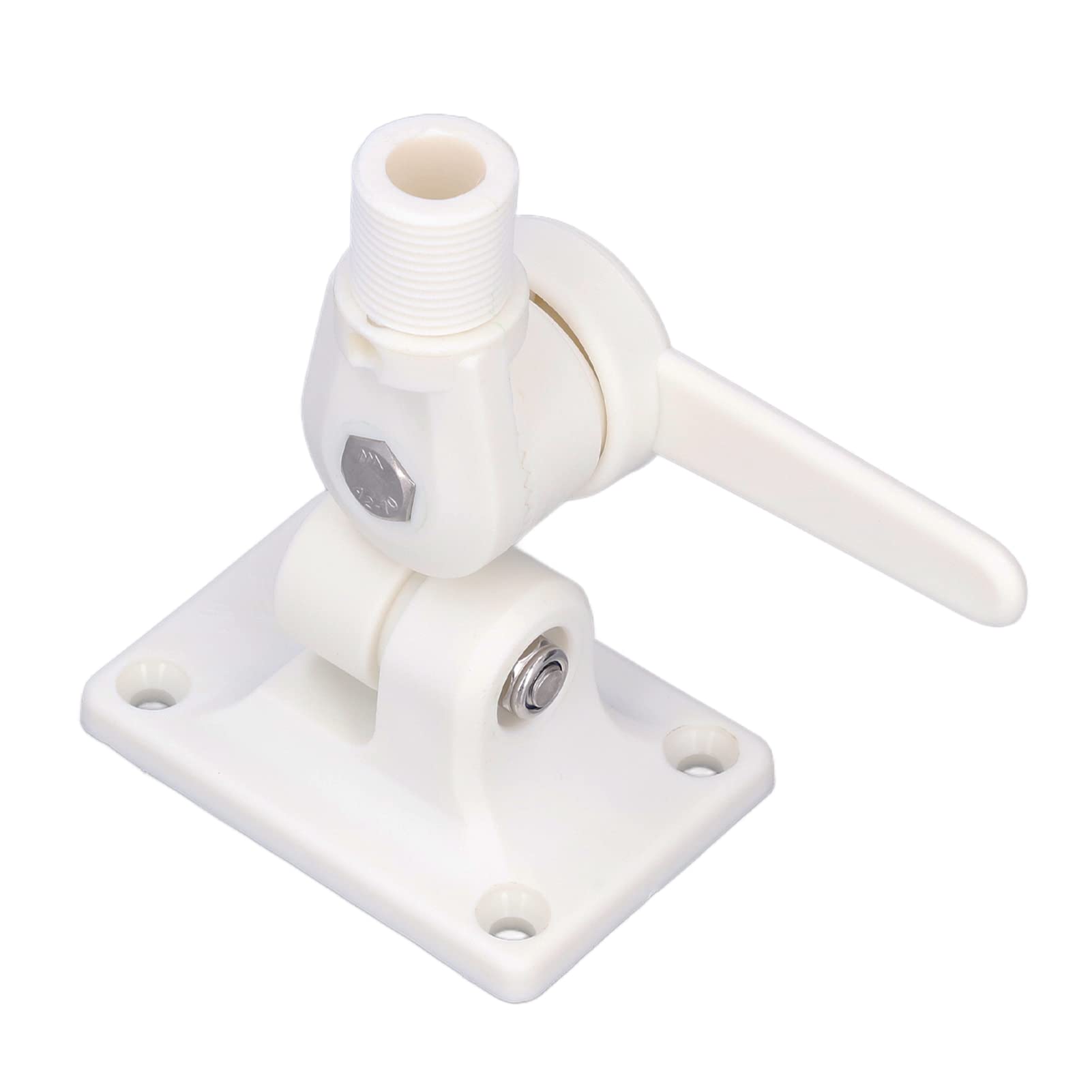 AkozonAntenna Mount, Adjustable Marine Antenna Base Dual Axis Boat Ratchet Base For All Standard Marine Antenna Mounts