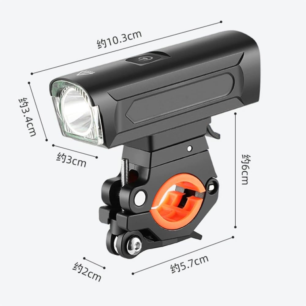 Luce per Bici Ricaricabile USB 1300 Lumen Torcia Super Luminosa per Ciclismo su Strada Notturno