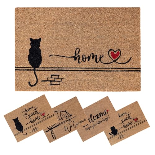 SPOTTED DOG GIFT COMPANY Paillasson Exterieur Entree, Tapis Entree Interieur Absorbant et Antidérapant,Paillassons pour Entrée, Tapis Coco, Paillasson Coco...