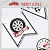 Race Car One Banner for High Chair, Fast One Highchair Birthday Banner Racing Cars Themed Birthday Party Decorations 1st Photo Backdrop with Black White Red Checkered Flags #2