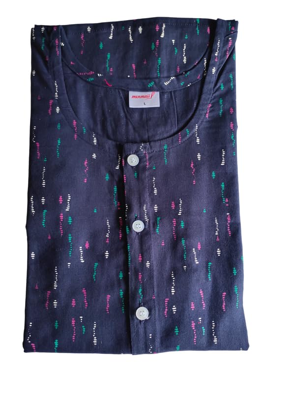 Image of MENMAII Women's [L-4XL] Full Open /Front Buttoned [a Kind of Adaptive Clothing] Multipurpose Nighty for Maternity /Pregnancy /Elderly /Patient /Feeding /Hospital Purpose Nighty Calf Length
