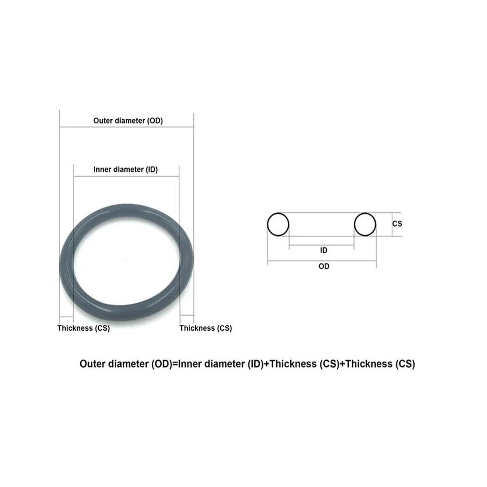 Joint d'étanchéité à huile et eau, épaisseur 3,5 mm, lot de 10 pièces, diamètre extérieur - 100, 90 mm_3(White (10 Pieces),OD 95MM-3.5MM)
